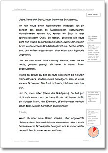 Hochzeitsrede (ältere Geschwister des Bräutigams) Excel