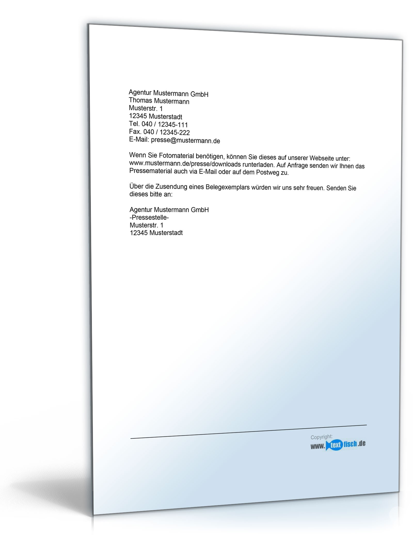 Pressemitteilung über die Eröffnung einer Filiale (Werbeagentur) PDF. Seite: 2