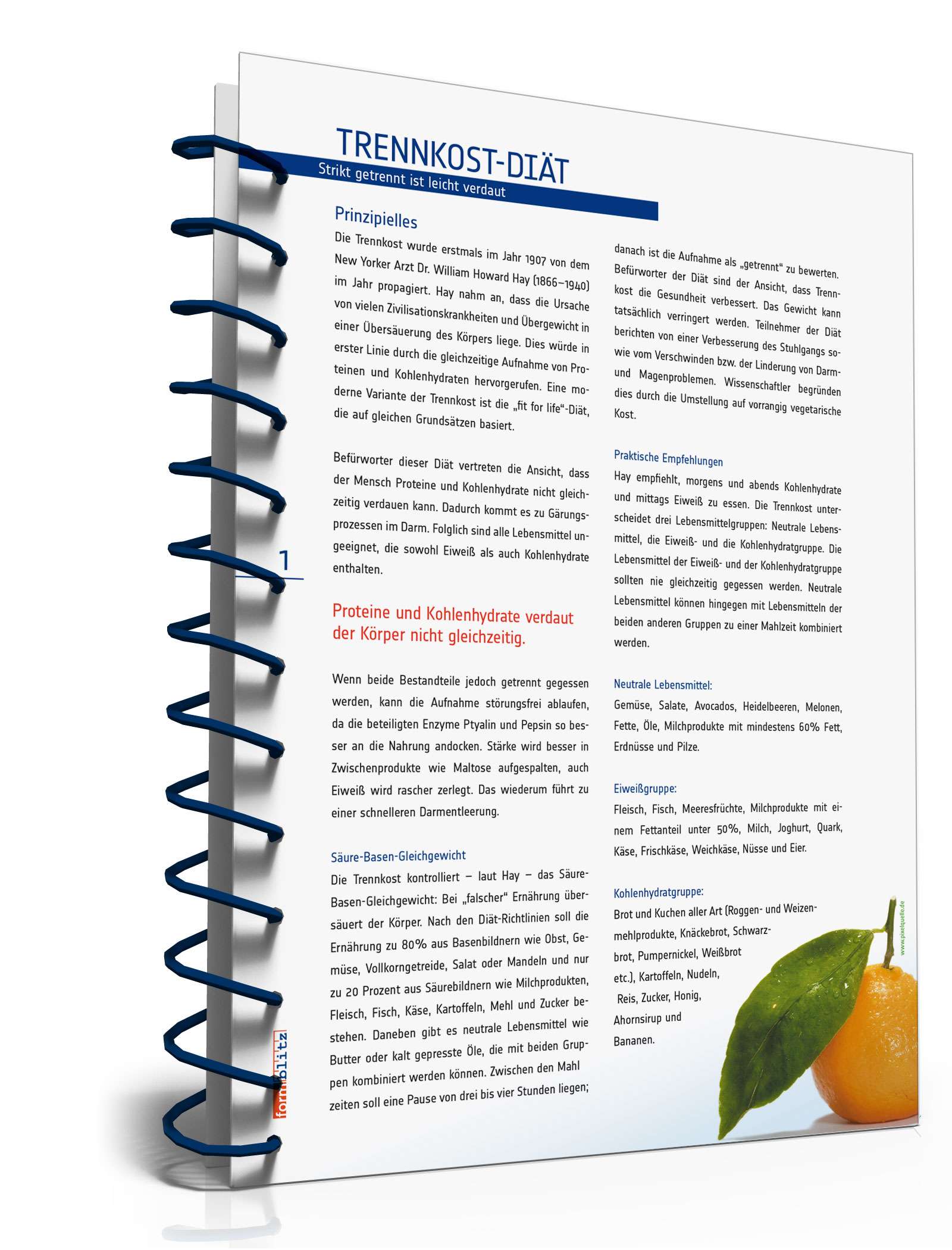 Trennkost-Diät (Ratgeber mit Diätplan und Einkaufsliste) PDF