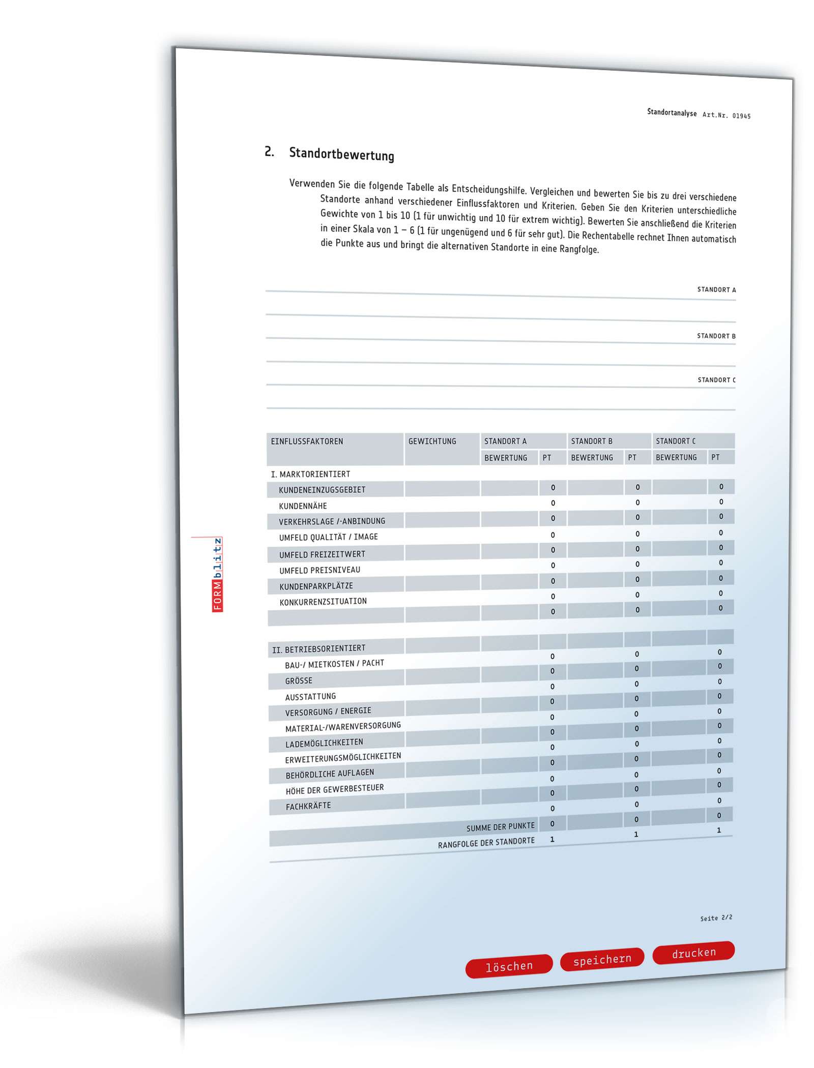 Standortanalyse für Existenzgründer PDF. Seite: 2