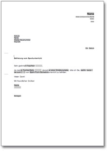 Begleitschreiben zum Antrag auf eine Kur bei der Krankenversicherung Word