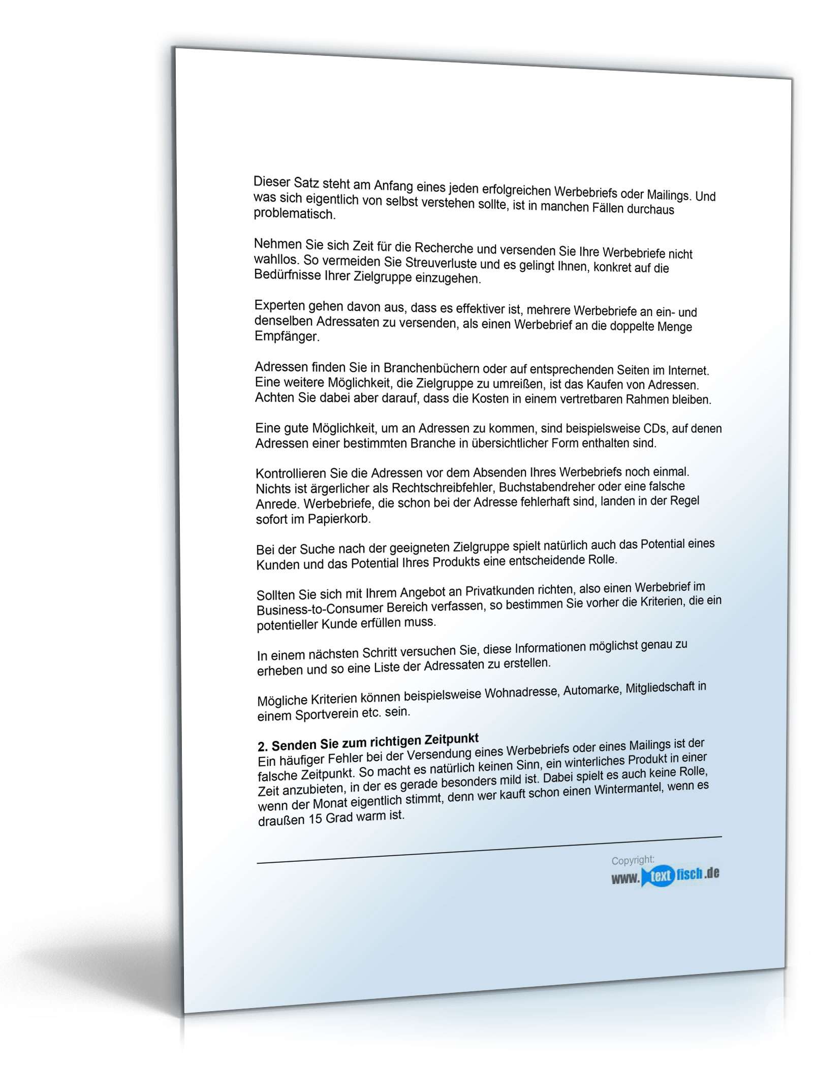 Werbebrief für eine Unternehmensberatung PDF. Seite: 2