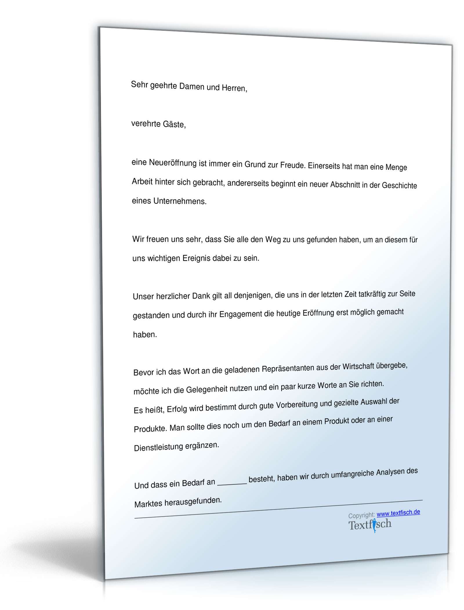 Eröffnungsrede - Eröffnung eines Geschäfts / Filiale PDF. Seite: 2