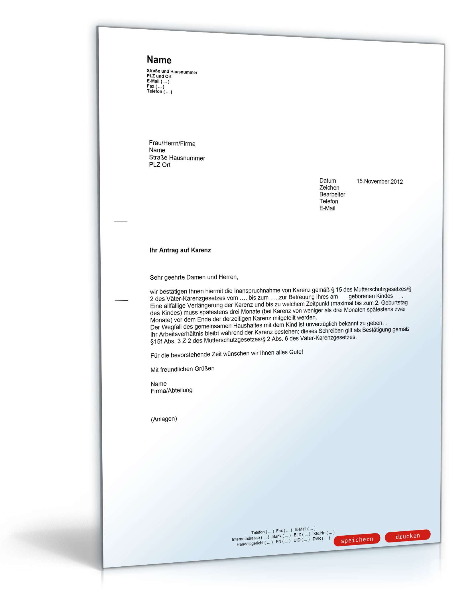Bewilligung von Karenz durch den Arbeitgeber PDF