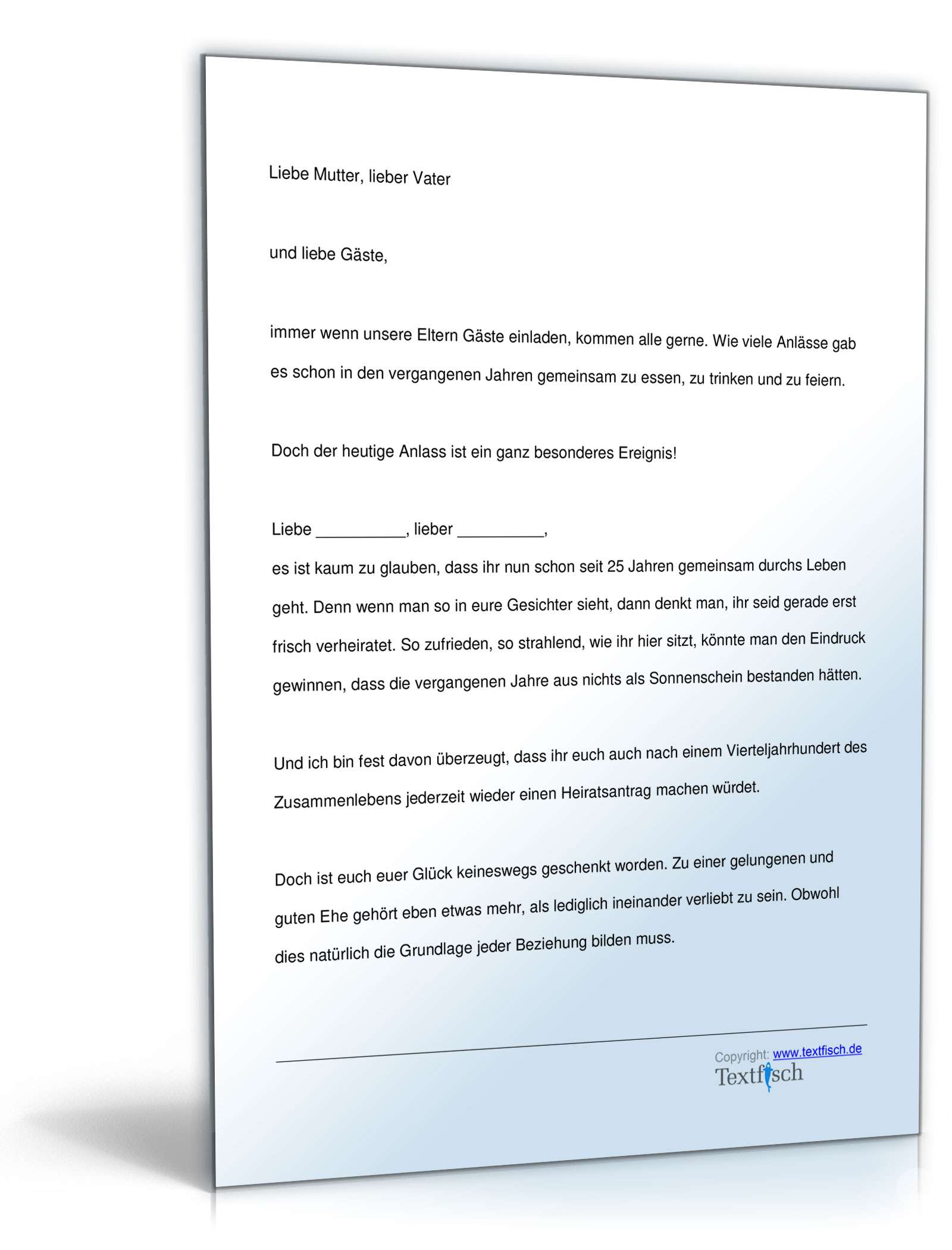 Silberhochzeitsrede  PDF. Seite: 2