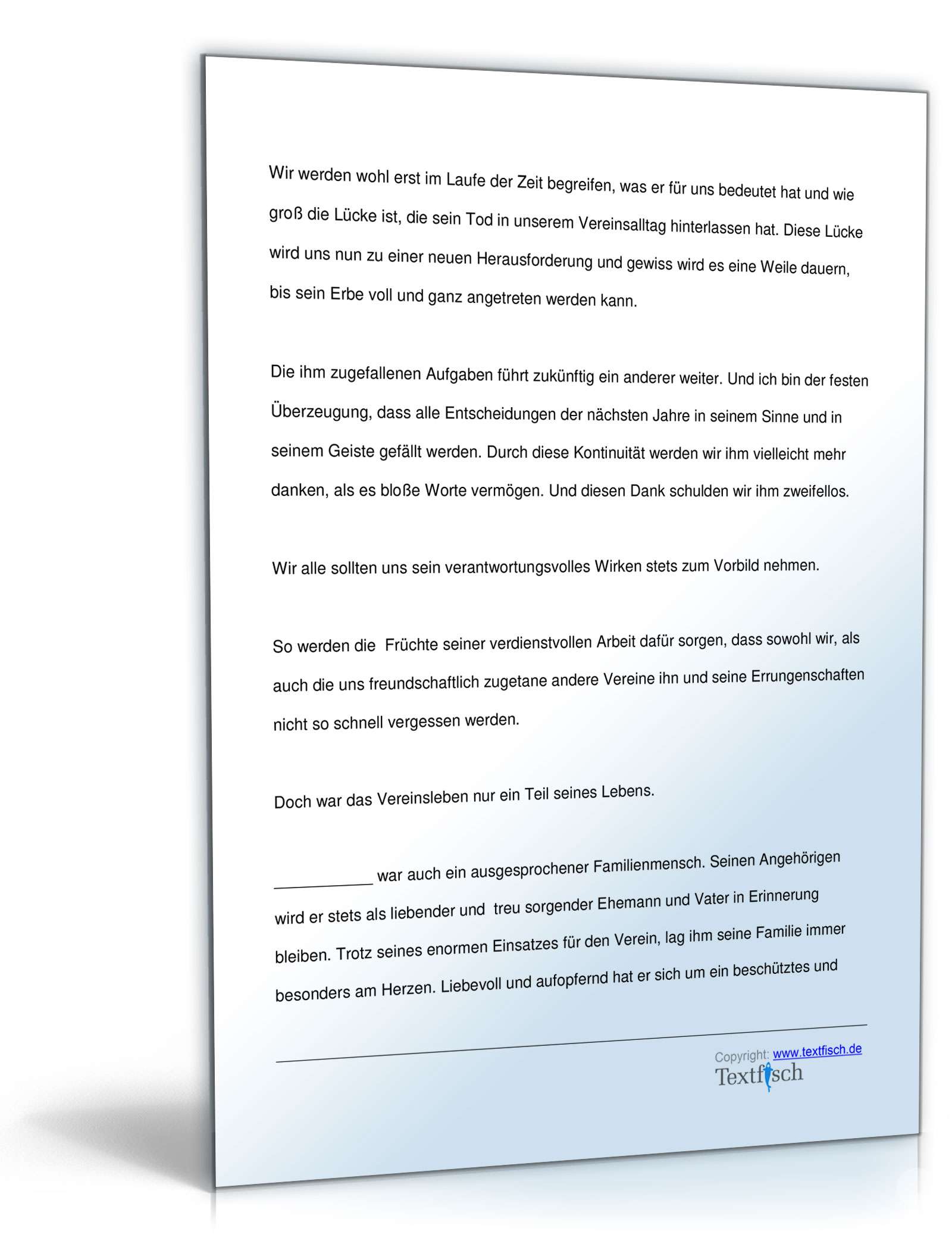 Gedenkrede für ein Vereinsmitglied PDF. Seite: 3