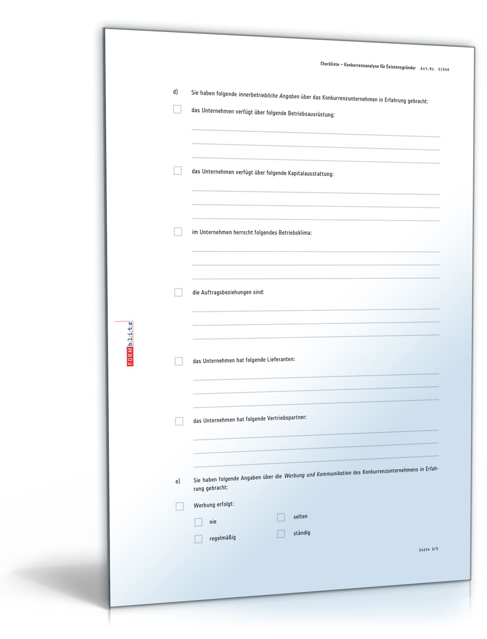 Konkurrenzanalyse für Existenzgründer PDF. Seite: 3