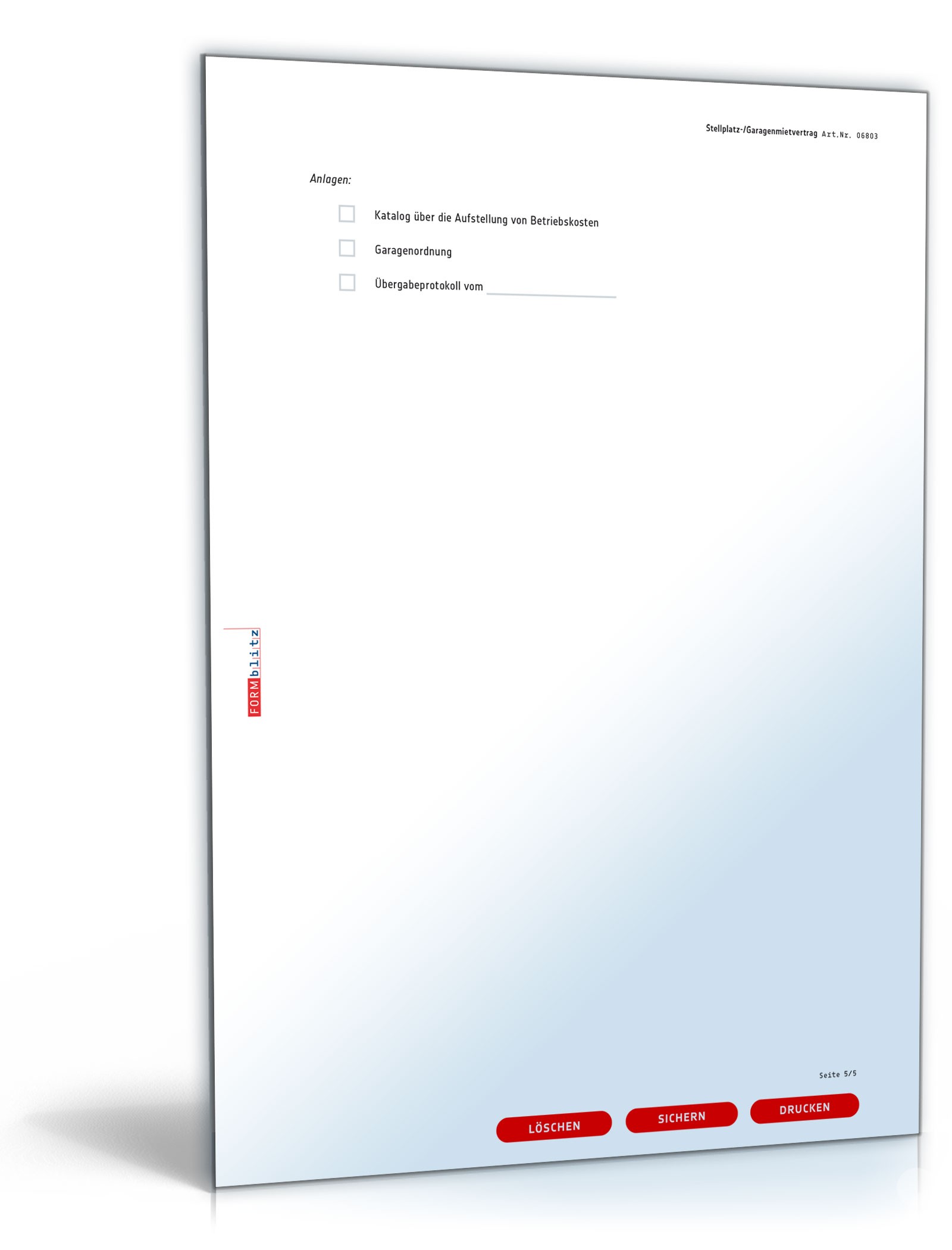 Garagenmietvertrag PDF. Seite: 5