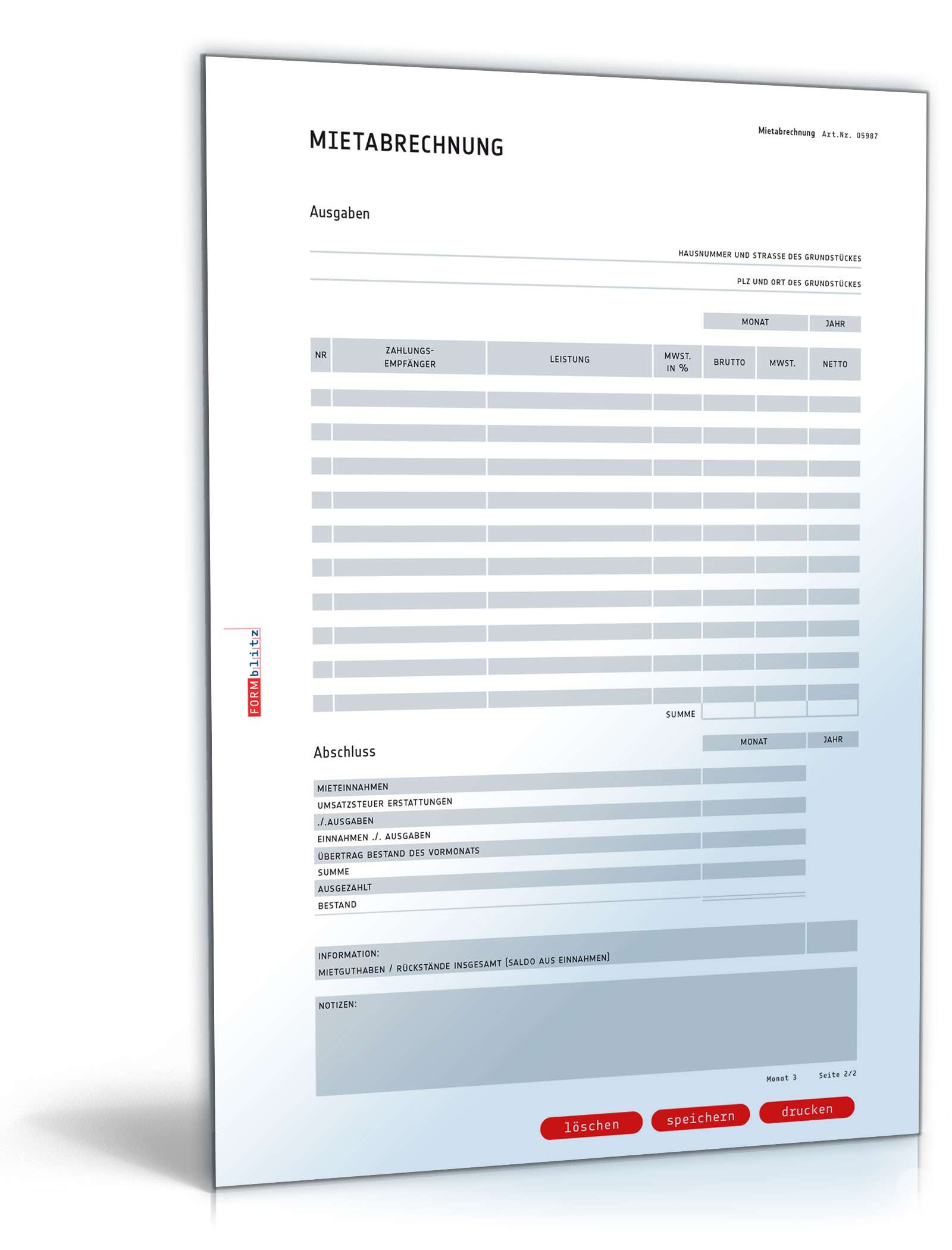 Mietabrechnung PDF. Seite: 6