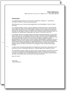 Dienstzeugnis-Paket (Floristin) Excel