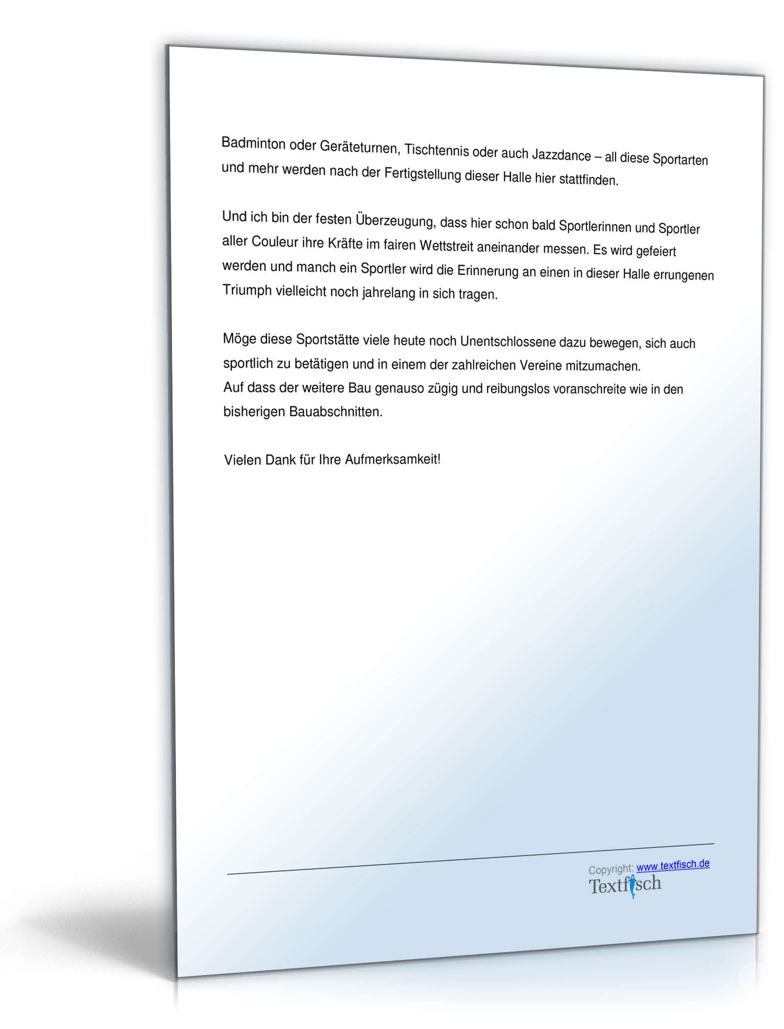 Richtfest einer Sporthalle  PDF. Seite: 4