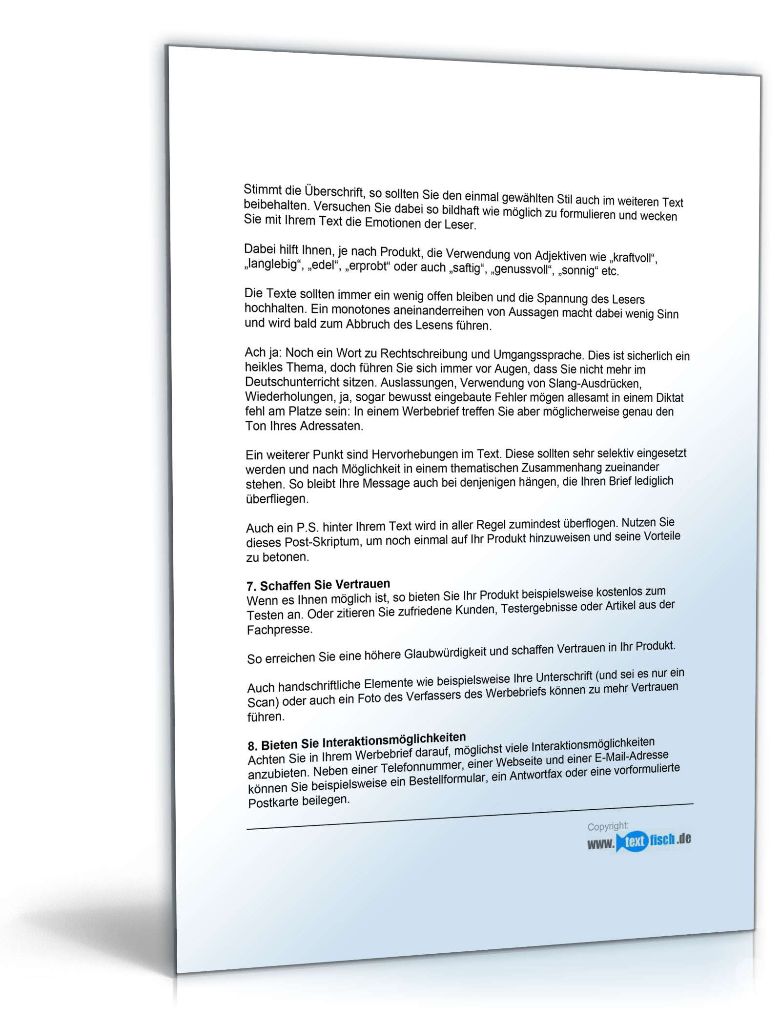 Werbebrief eines Designers/Grafikers PDF. Seite: 5