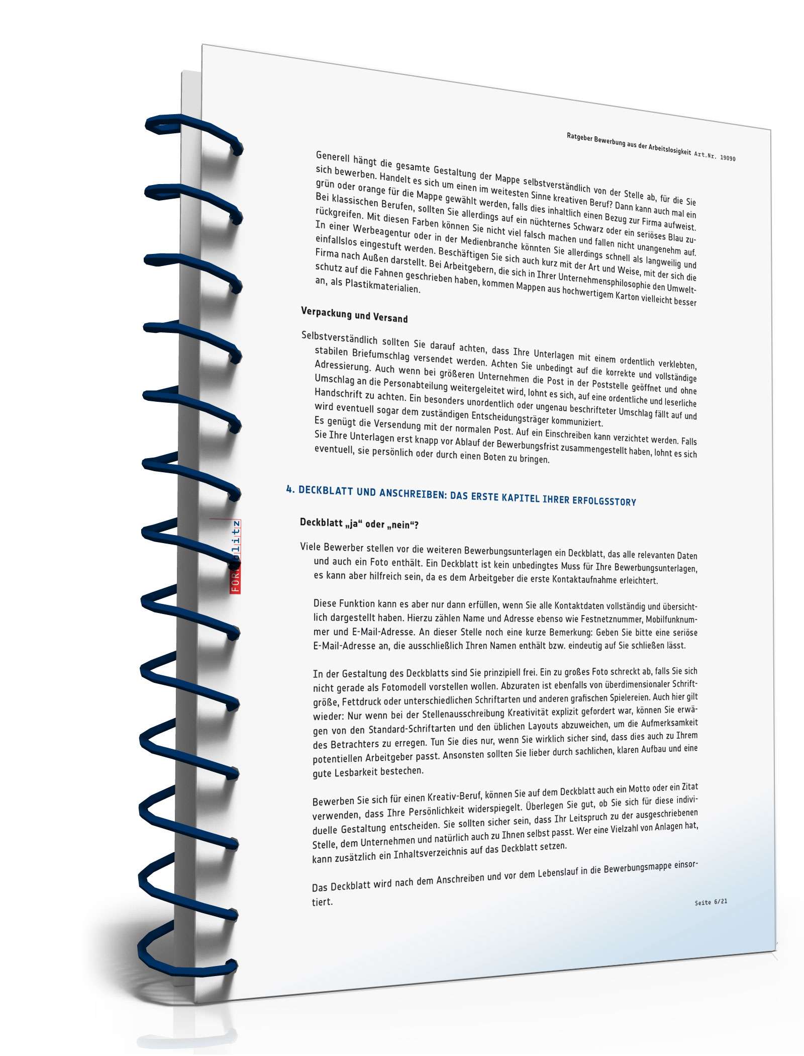 Ratgeber Bewerbung aus der Arbeitslosigkeit PDF. Seite: 7