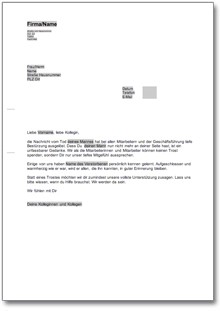 Kondolenzschreiben Word