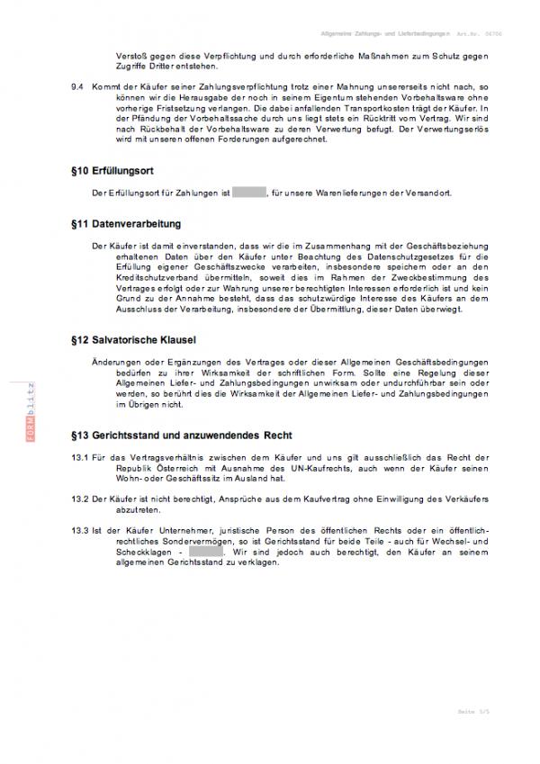 Allgemeine Zahlungs- und Lieferbedingungen Word. Seite: 3