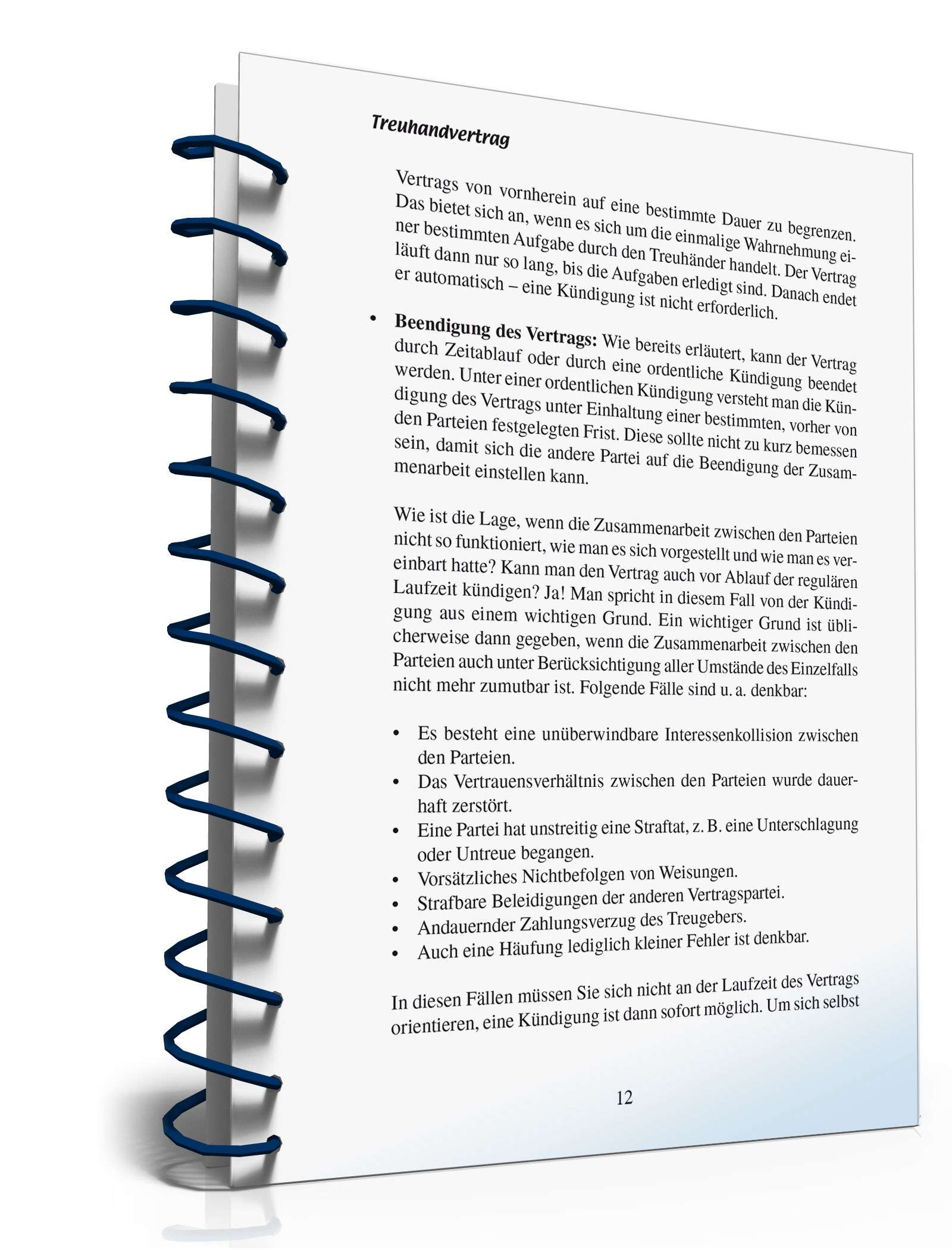 Der Treuhandvertrag PDF. Seite: 12