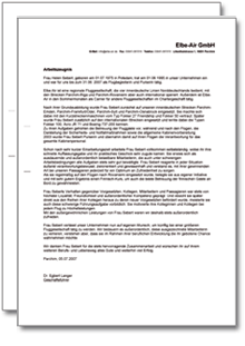 Dienstzeugnis-Paket (Flugbegleiter/in) Excel