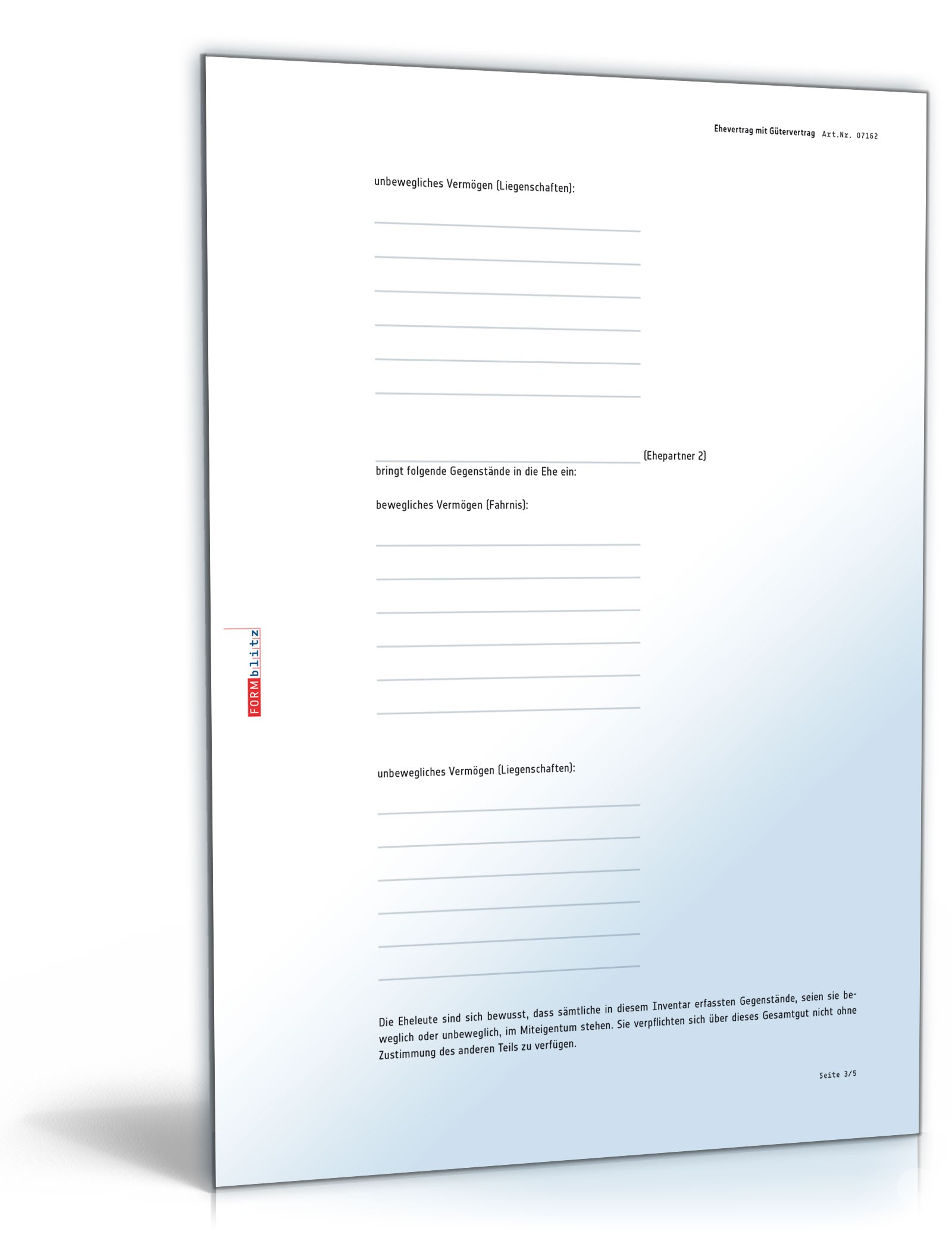 Ehevertrag mit Gütergemeinschaft PDF. Seite: 3