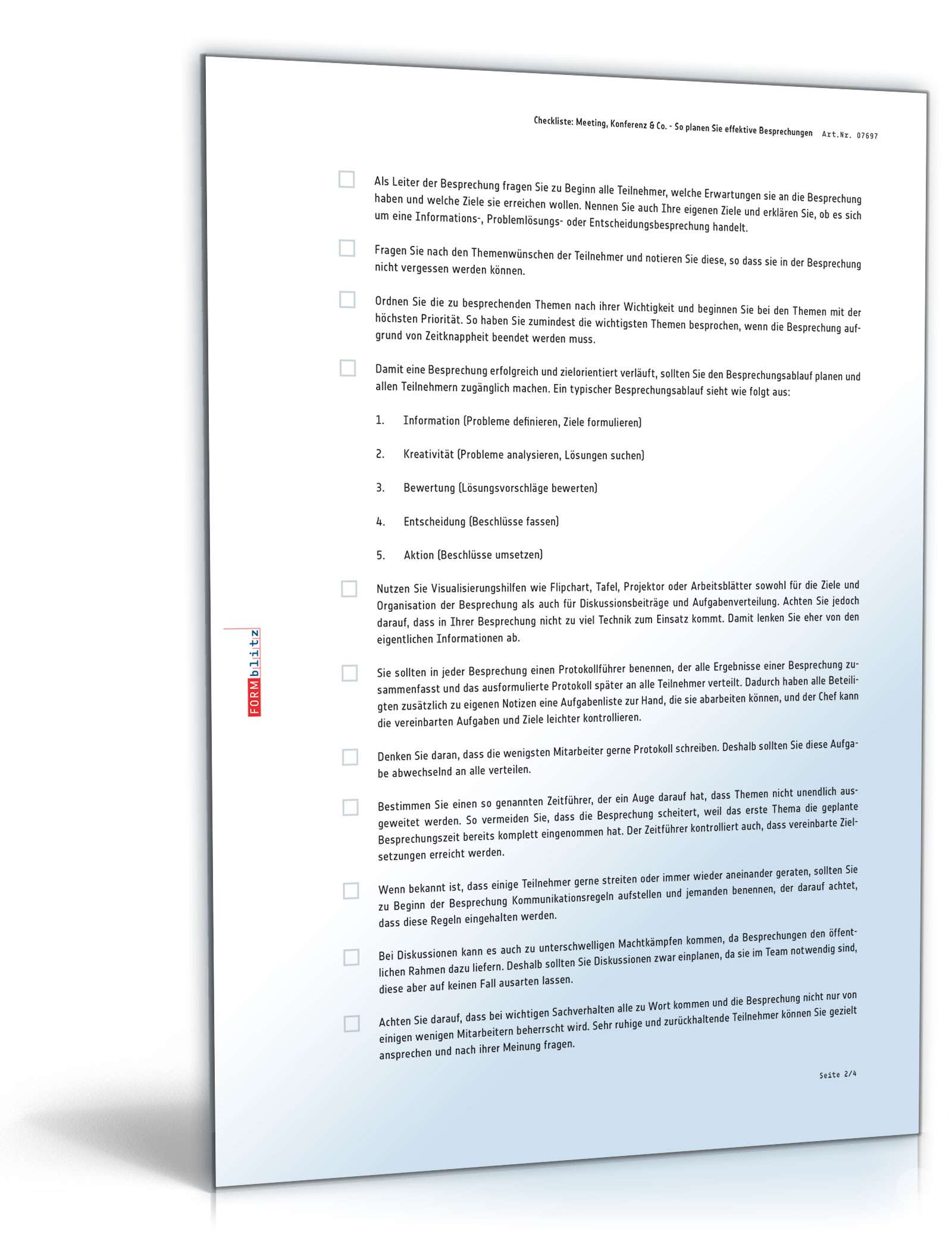 Meeting, Konferenz & Co. - So planen Sie effektive Besprechungen PDF. Seite: 2