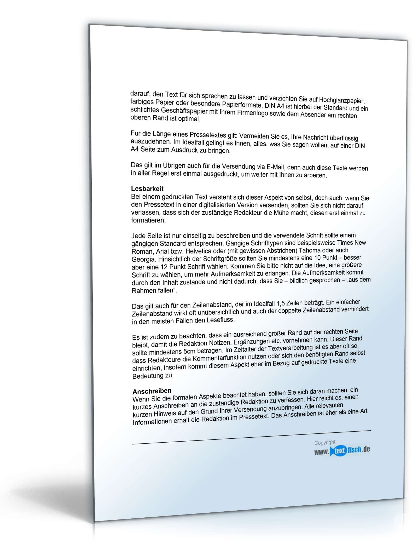 Pressemitteilung Vorstellung eines neuen Produktes PDF. Seite: 4