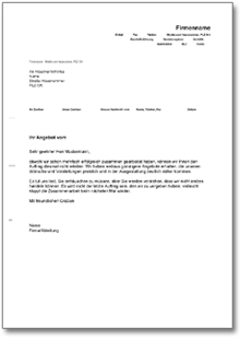 Ablehnung eines Angebots (wegen Konkurrenzangebot) Word