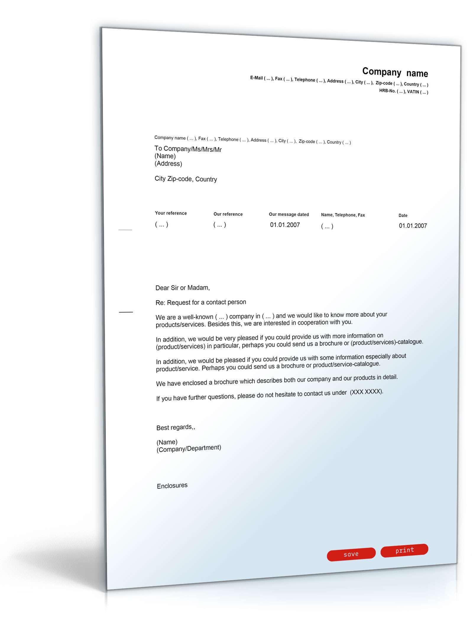 Anfrage nach Ansprechpartner (englisch/deutsch) PDF