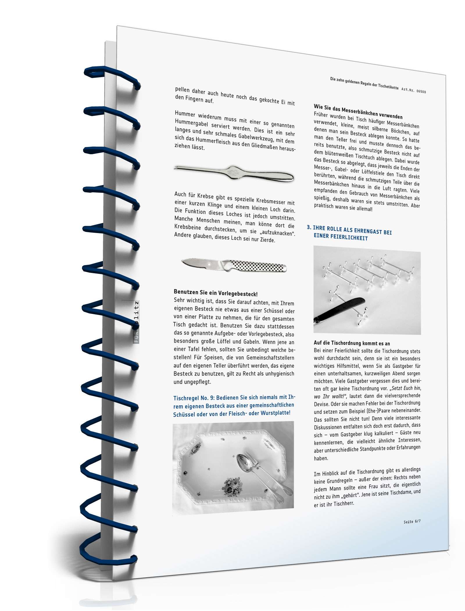 Die zehn goldenen Regeln der Tischetikette PDF. Seite: 7