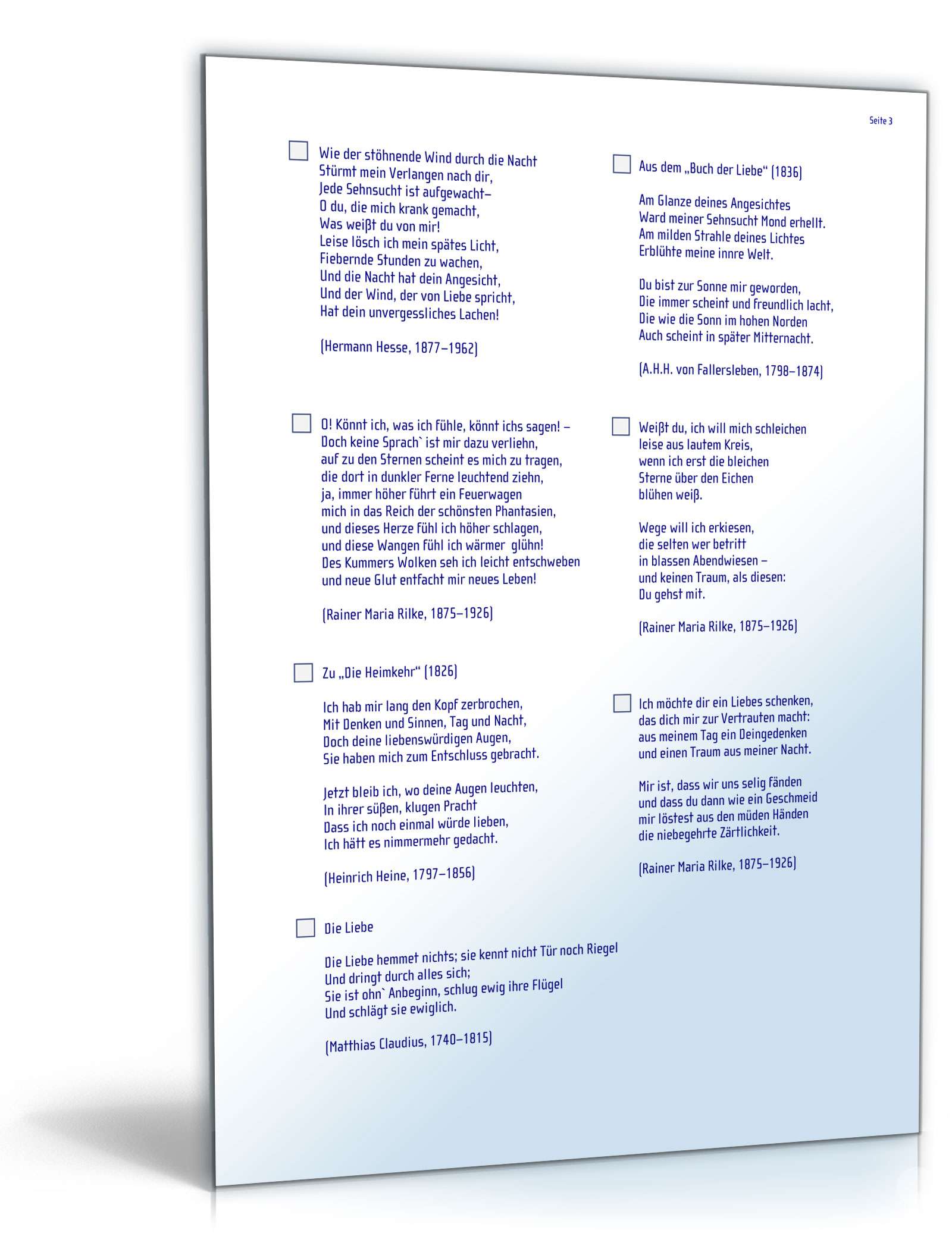 Liebeserklärung lyrisch PDF. Seite: 3