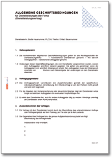 AGB für Dienstleistungen Word