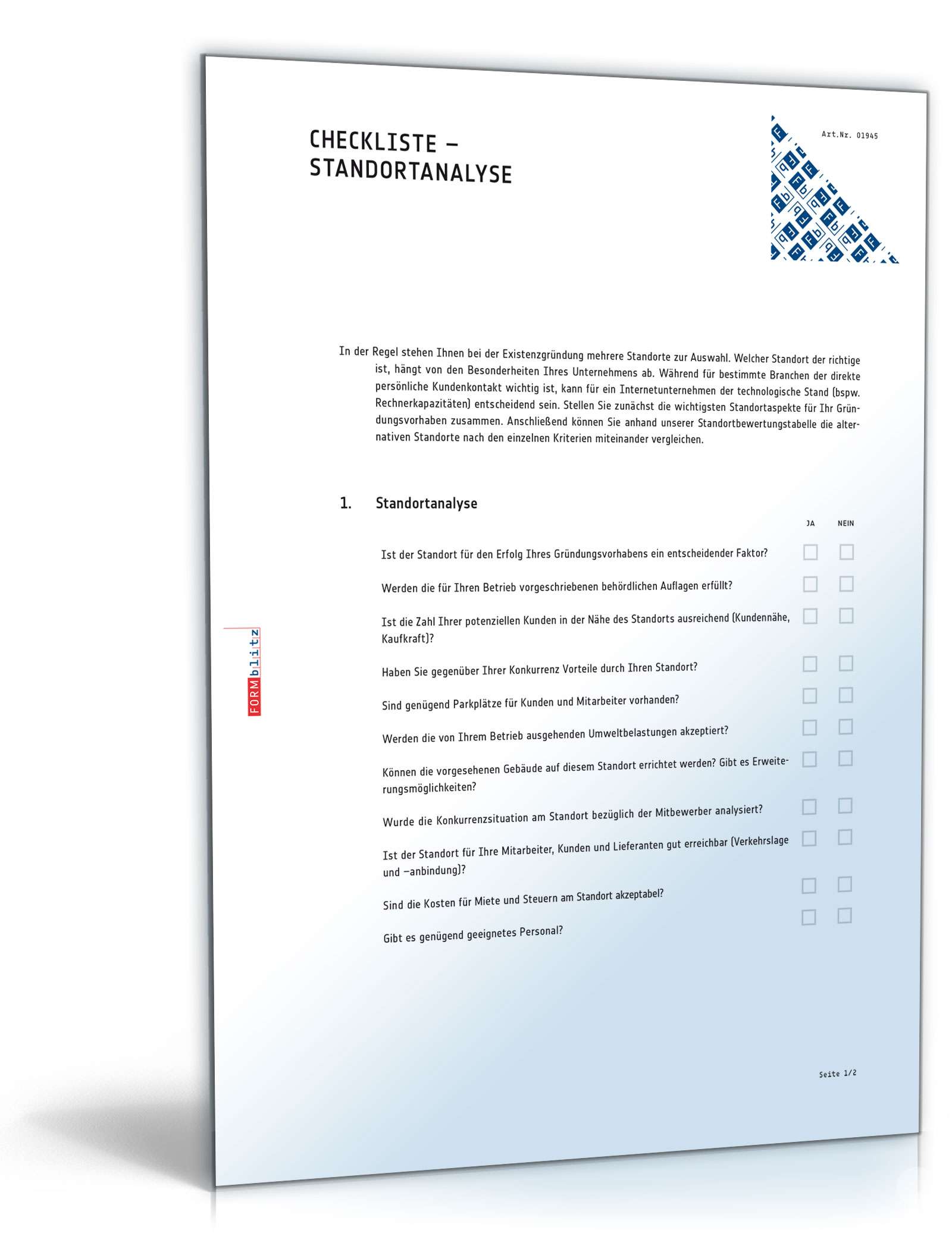 Standortanalyse für Existenzgründer PDF