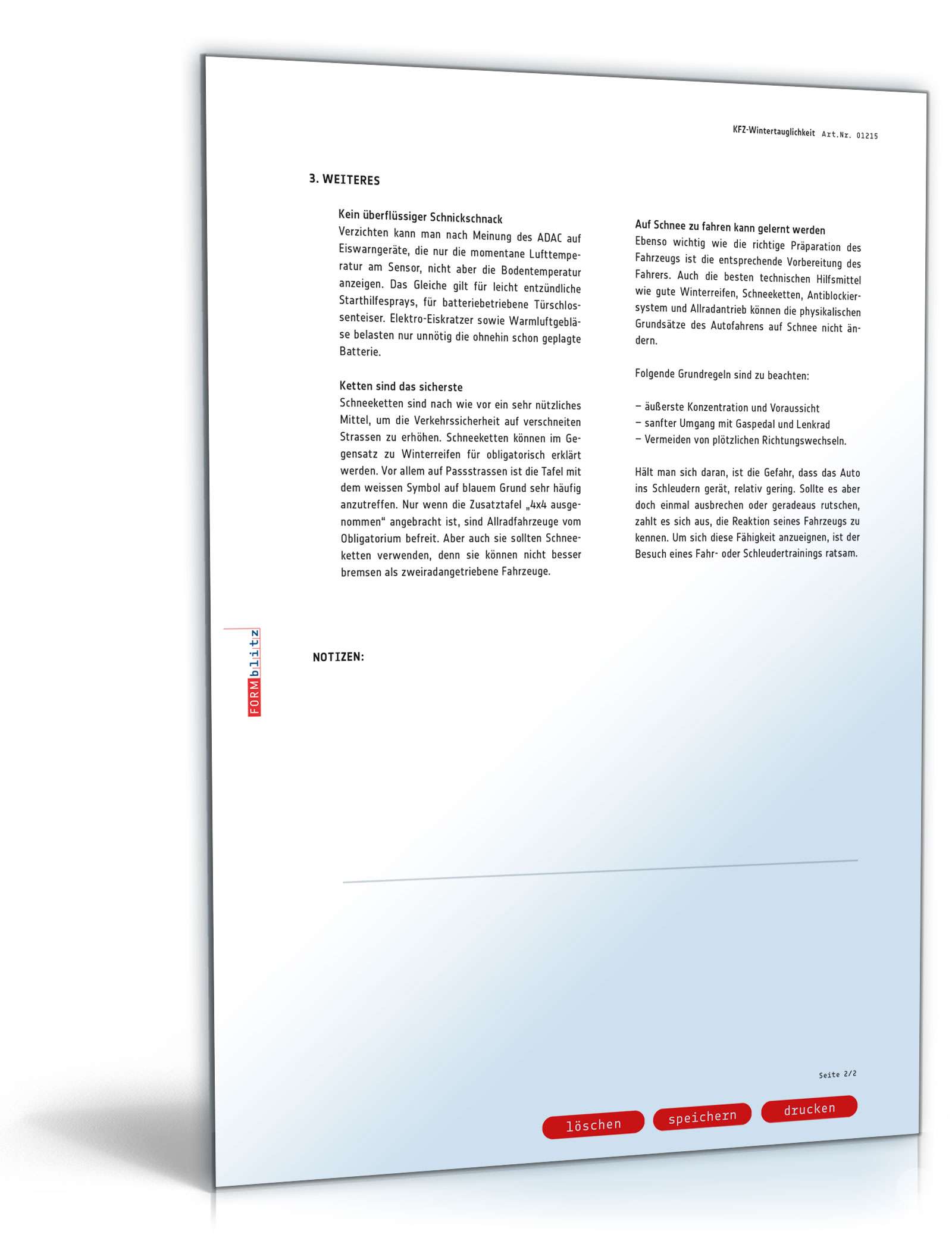 Fahrzeug-Checkliste: Winter PDF. Seite: 2