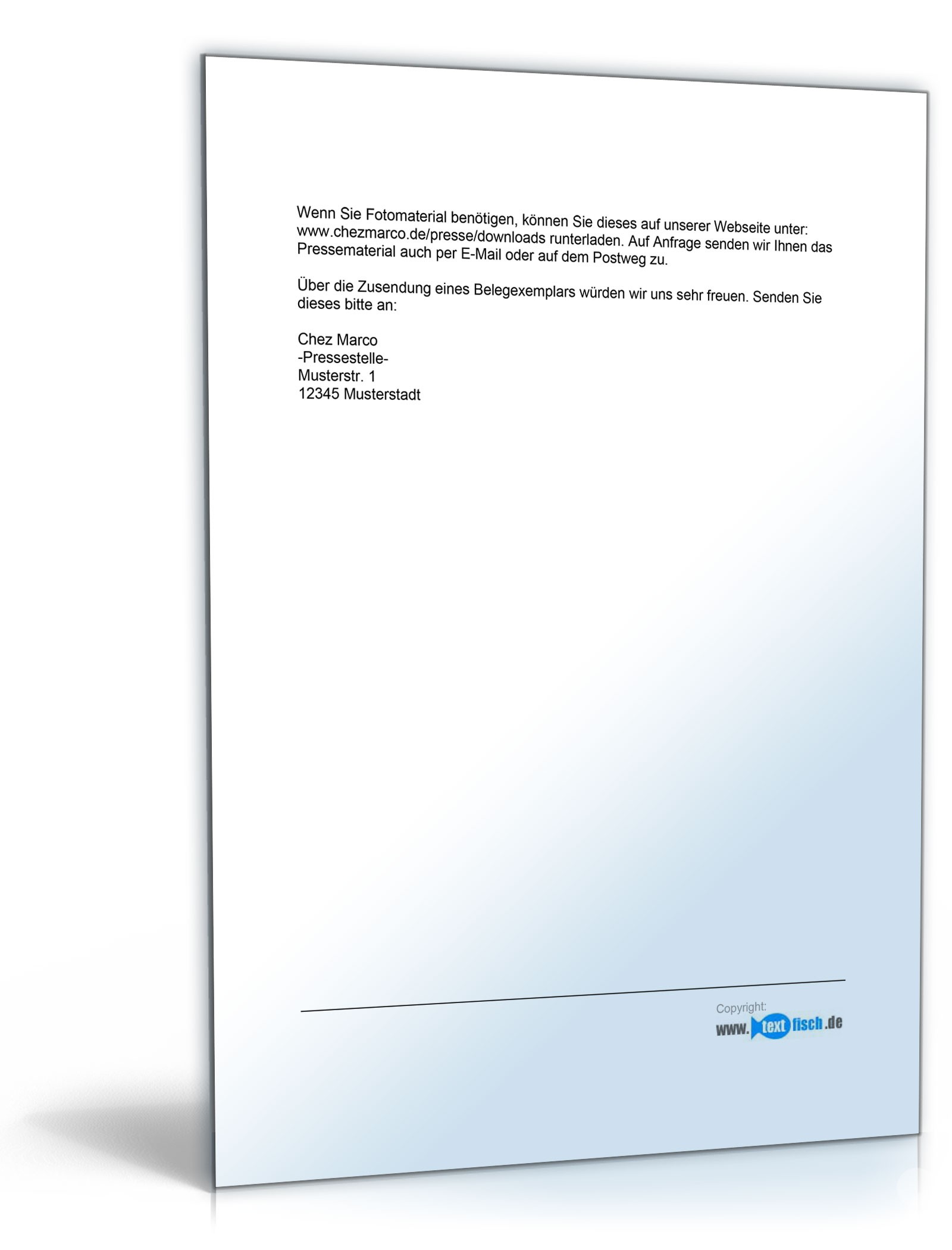 Pressemitteilung über die Eröffnung eines Restaurants PDF. Seite: 2