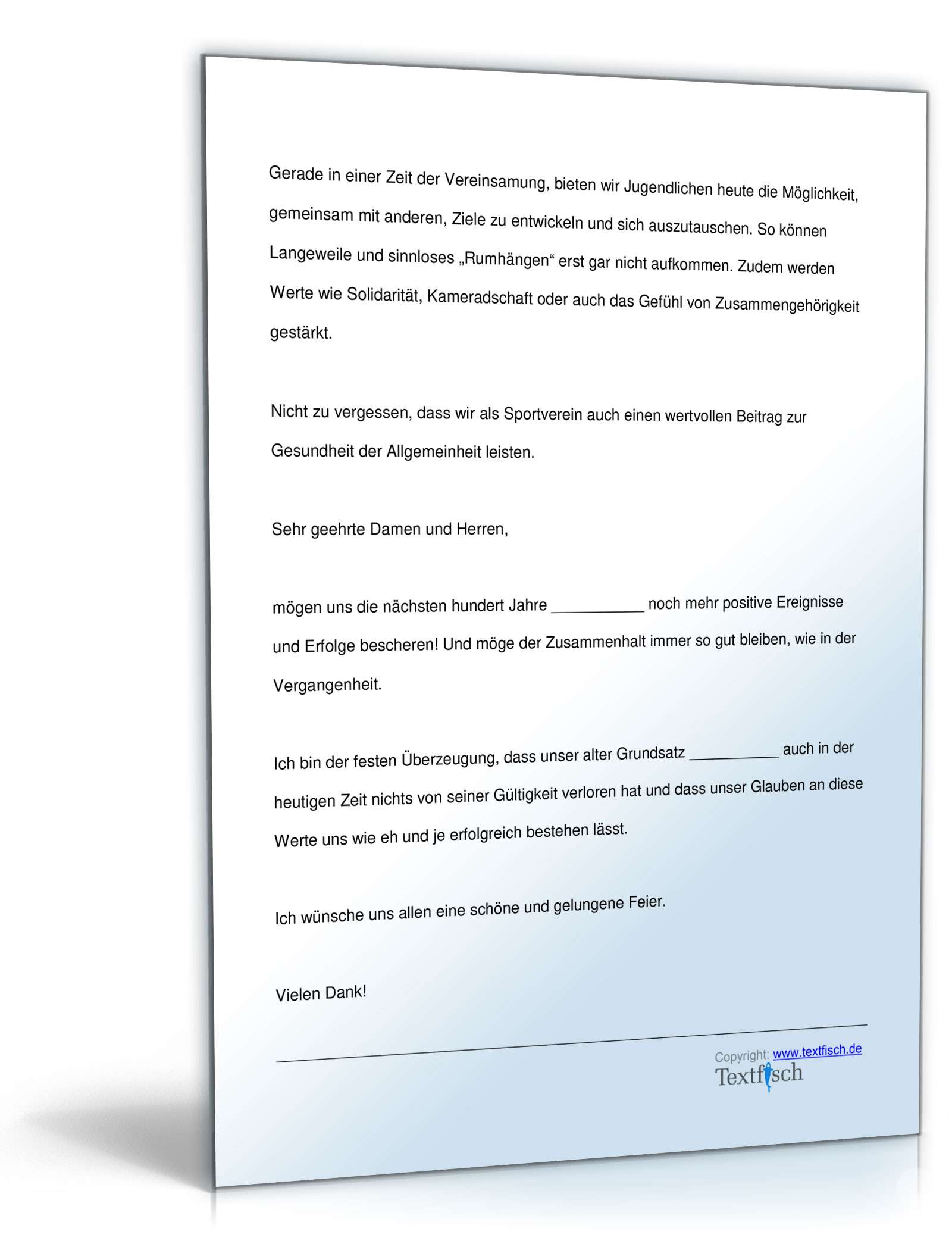 Jubiläumsrede Sportverein  PDF. Seite: 4