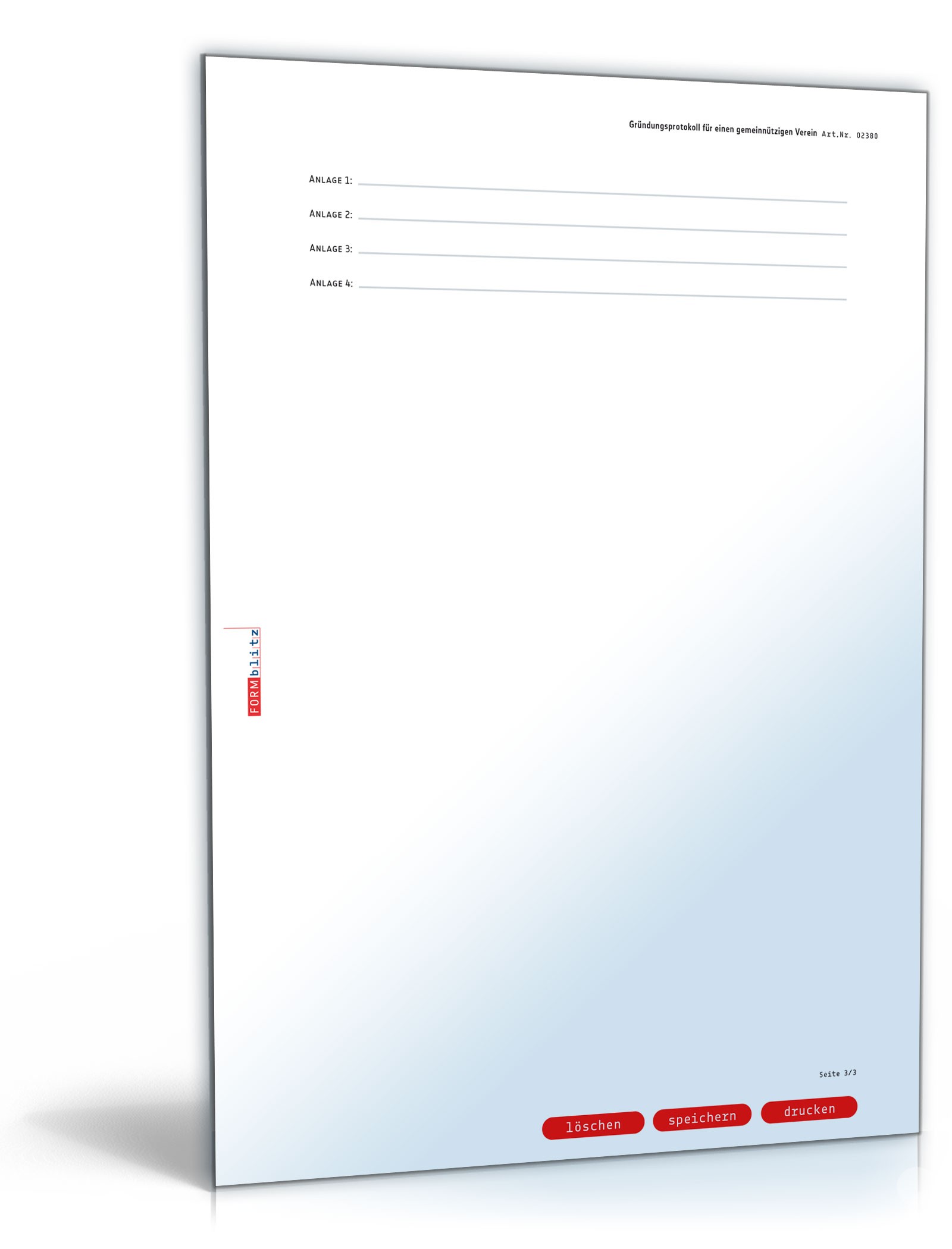 Gründungsprotokoll für einen gemeinnützigen Verein PDF. Seite: 3