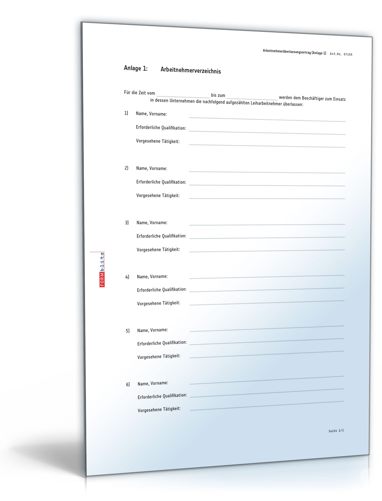 Arbeitnehmerüberlassungsvertrag PDF. Seite: 5