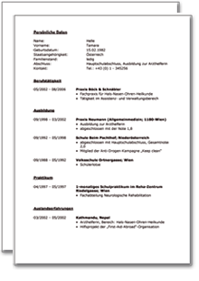 Bewerbungs-Paket Fleischer Excel