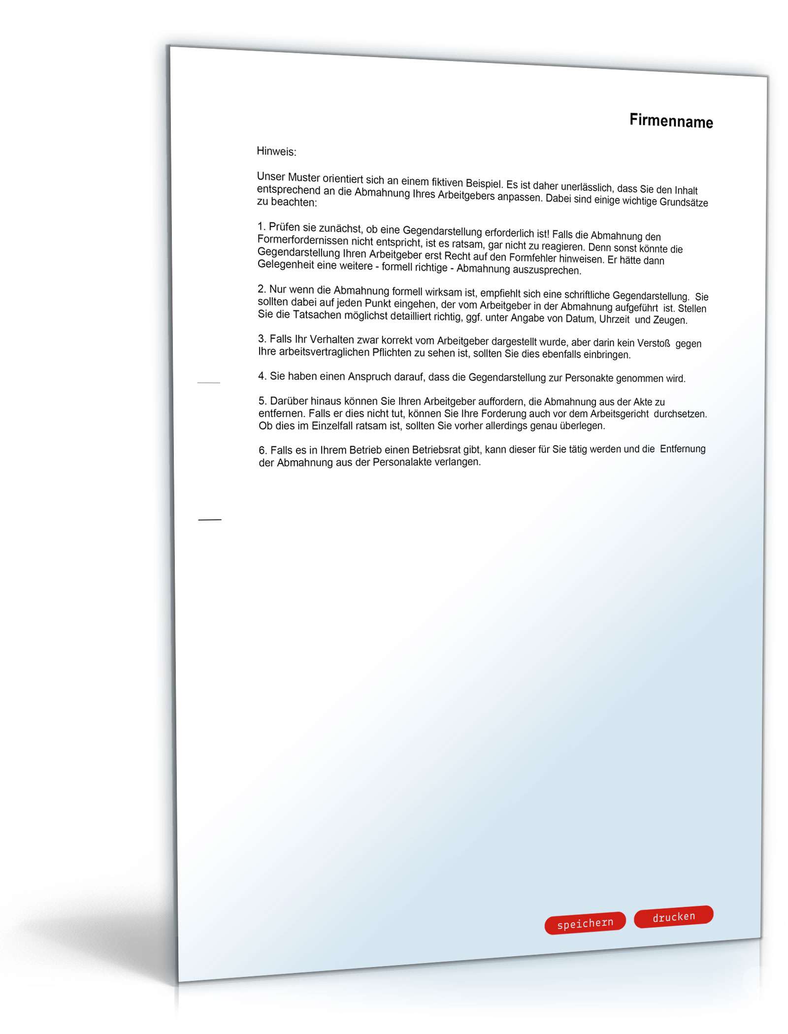 Gegendarstellung zur Abmahnung wegen eigenmächtigen Urlaubsantritts PDF. Seite: 2