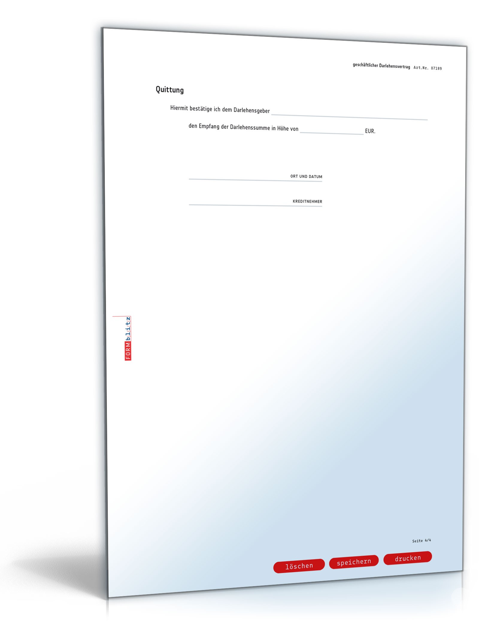Geschäftlicher Darlehensvertrag PDF. Seite: 4