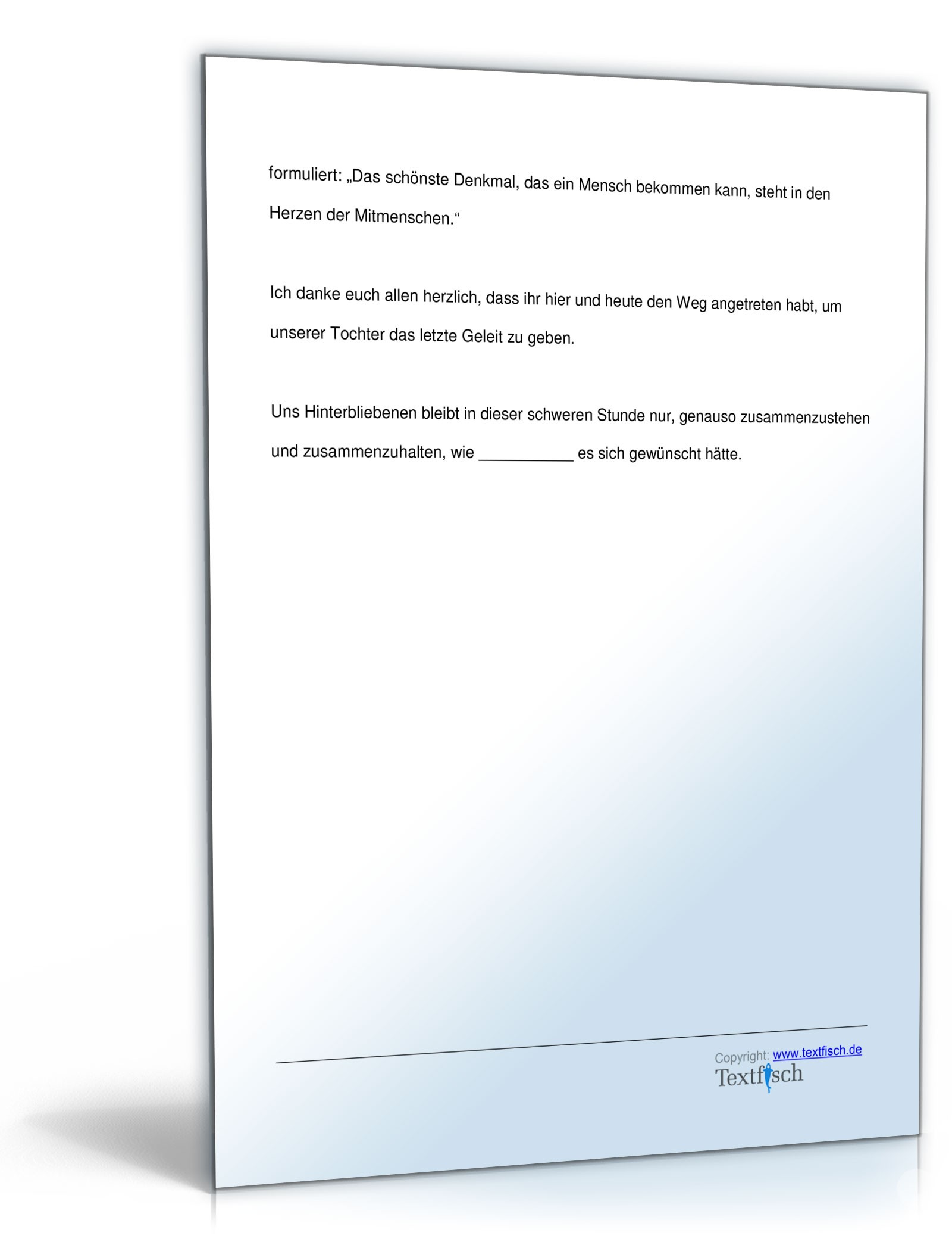 Trauerrede - Tochter stirbt nach Unfall PDF. Seite: 4