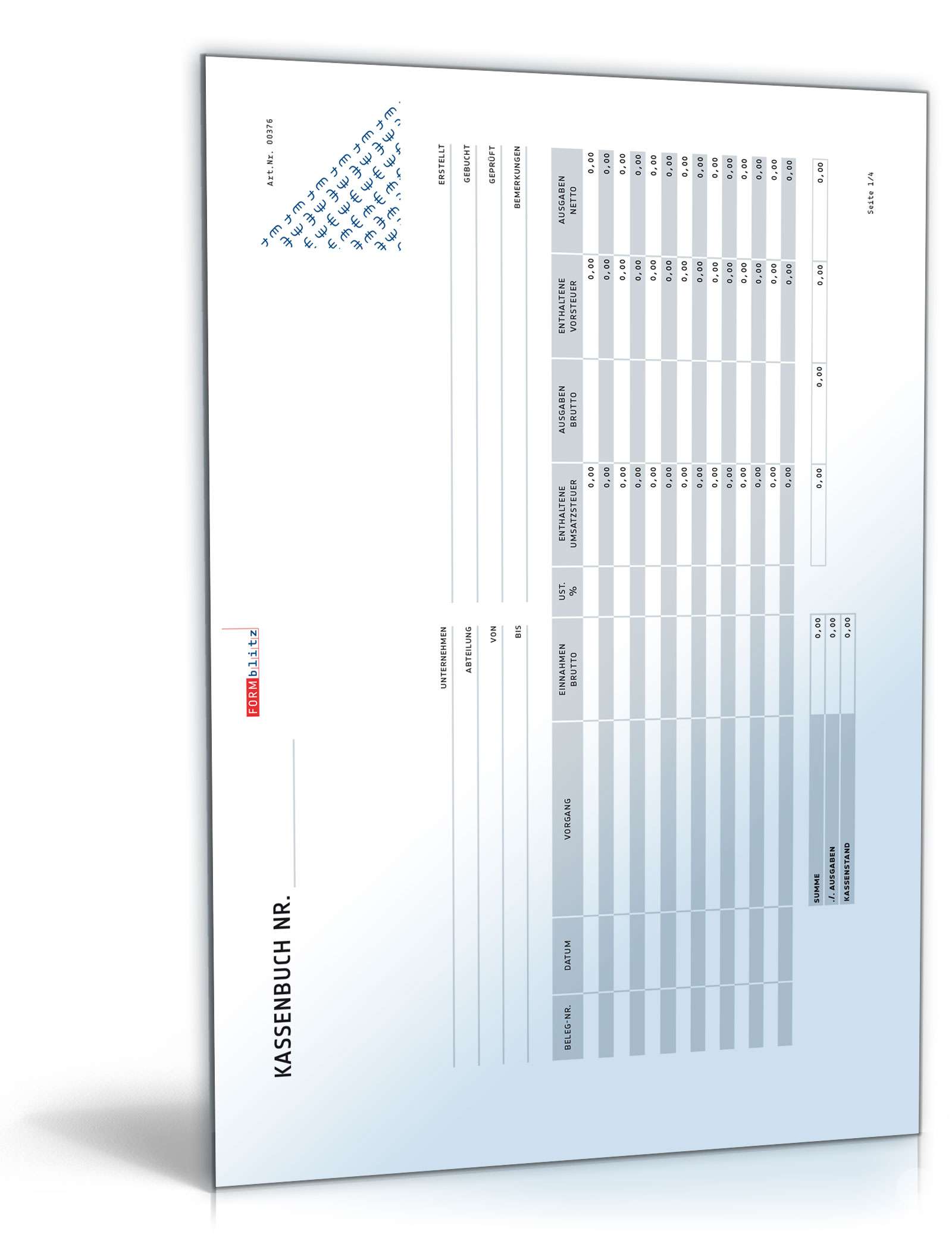 Kassenbuch PDF
