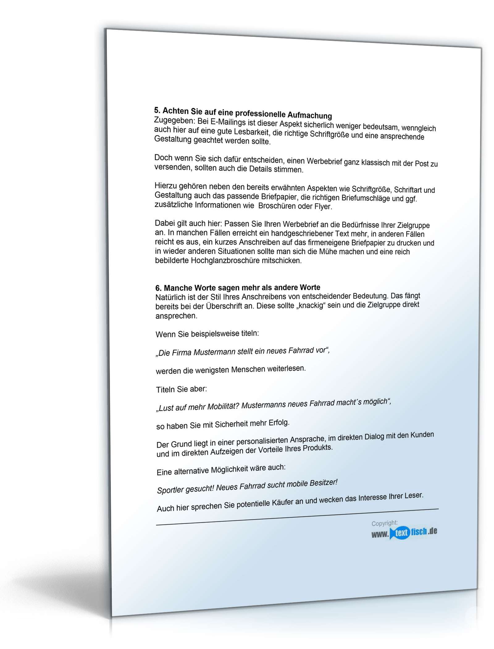 Werbebrief eines Designers/Grafikers PDF. Seite: 4
