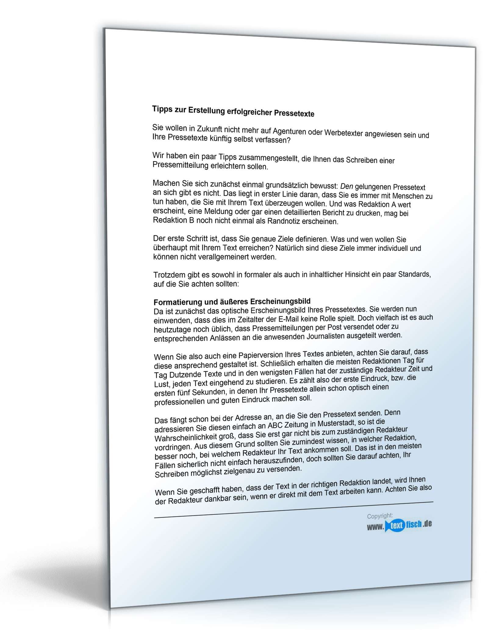 Pressemitteilung Vorstellung einer Sonderaktion PDF. Seite: 3