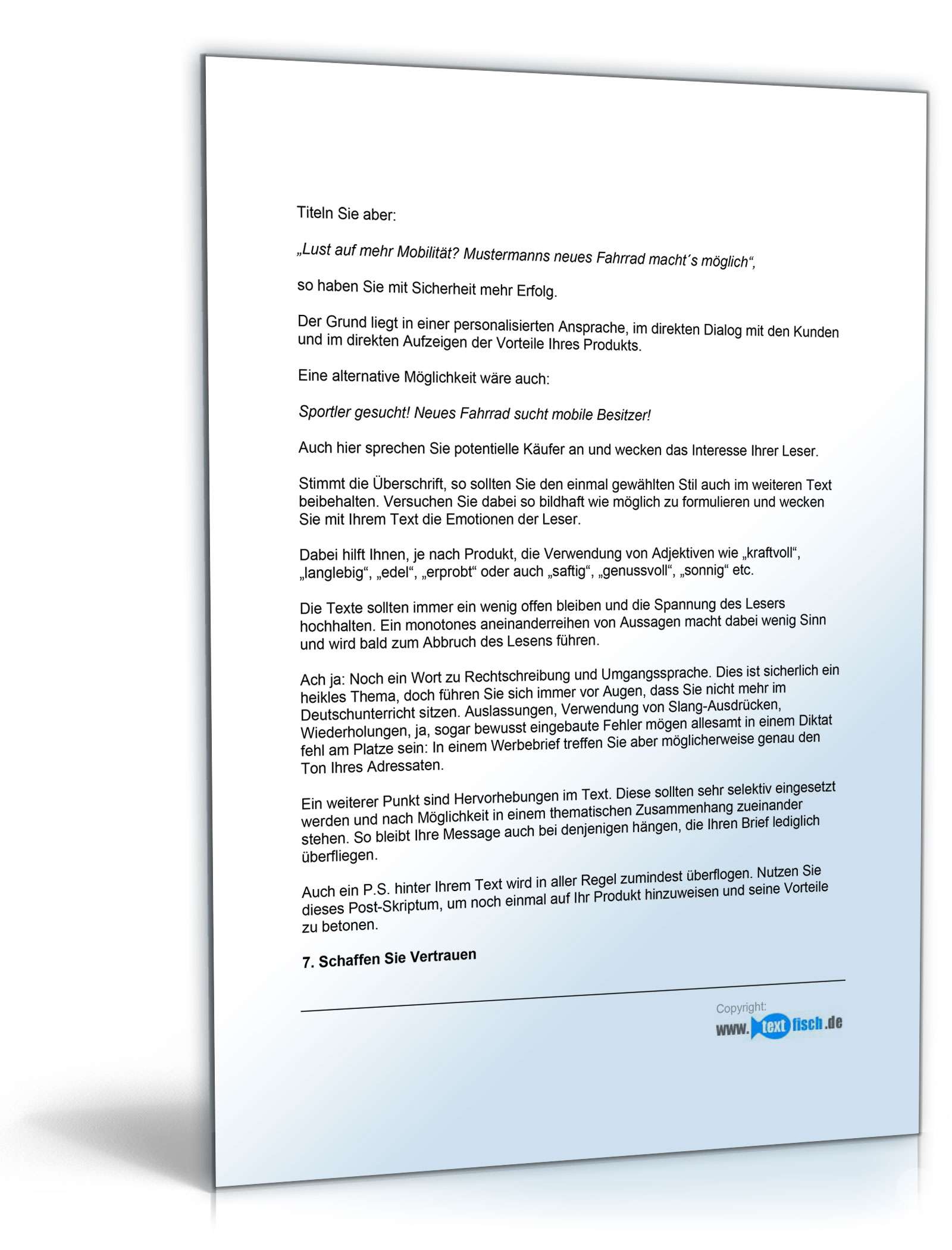 Werbebrief für eine Versicherungsagentur PDF. Seite: 5