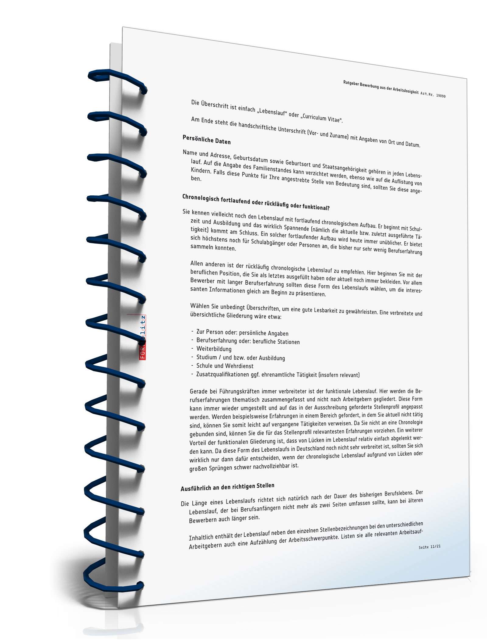 Ratgeber Bewerbung aus der Arbeitslosigkeit PDF. Seite: 12