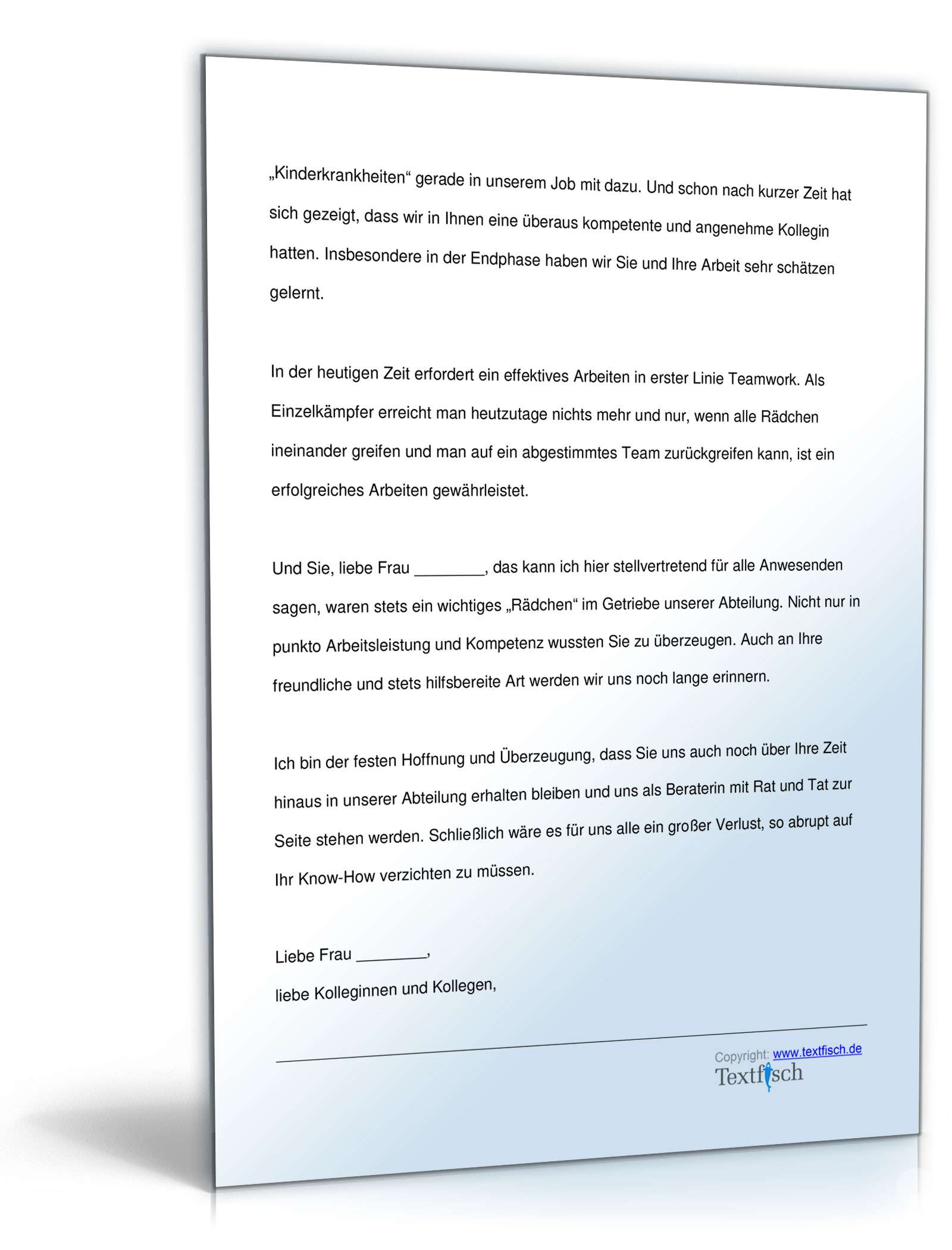 Abschiedsrede für eine Kollegin PDF. Seite: 3
