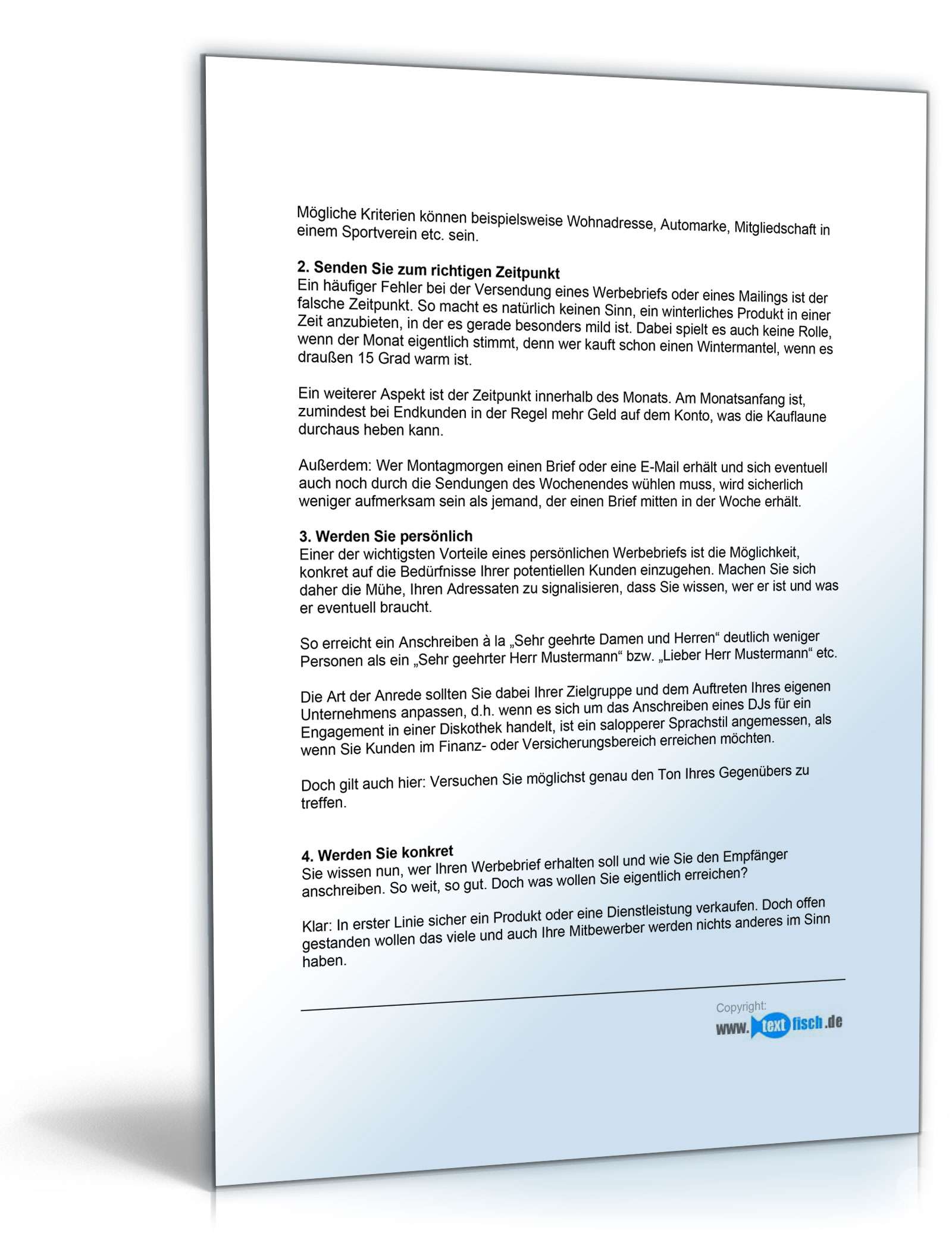 Werbebrief eines Designers/Grafikers PDF. Seite: 3