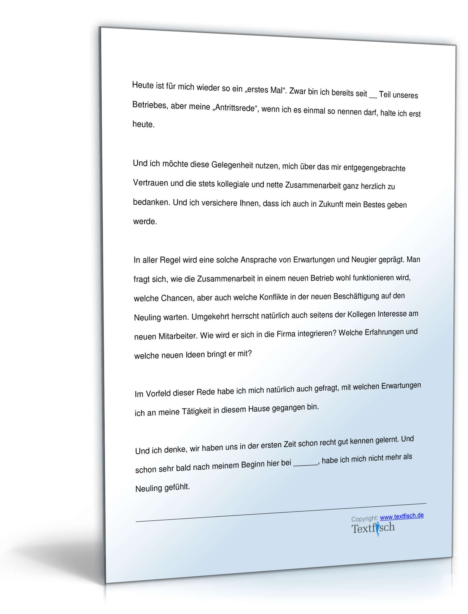 Antrittsrede eines leitenden Angestellten  PDF. Seite: 3