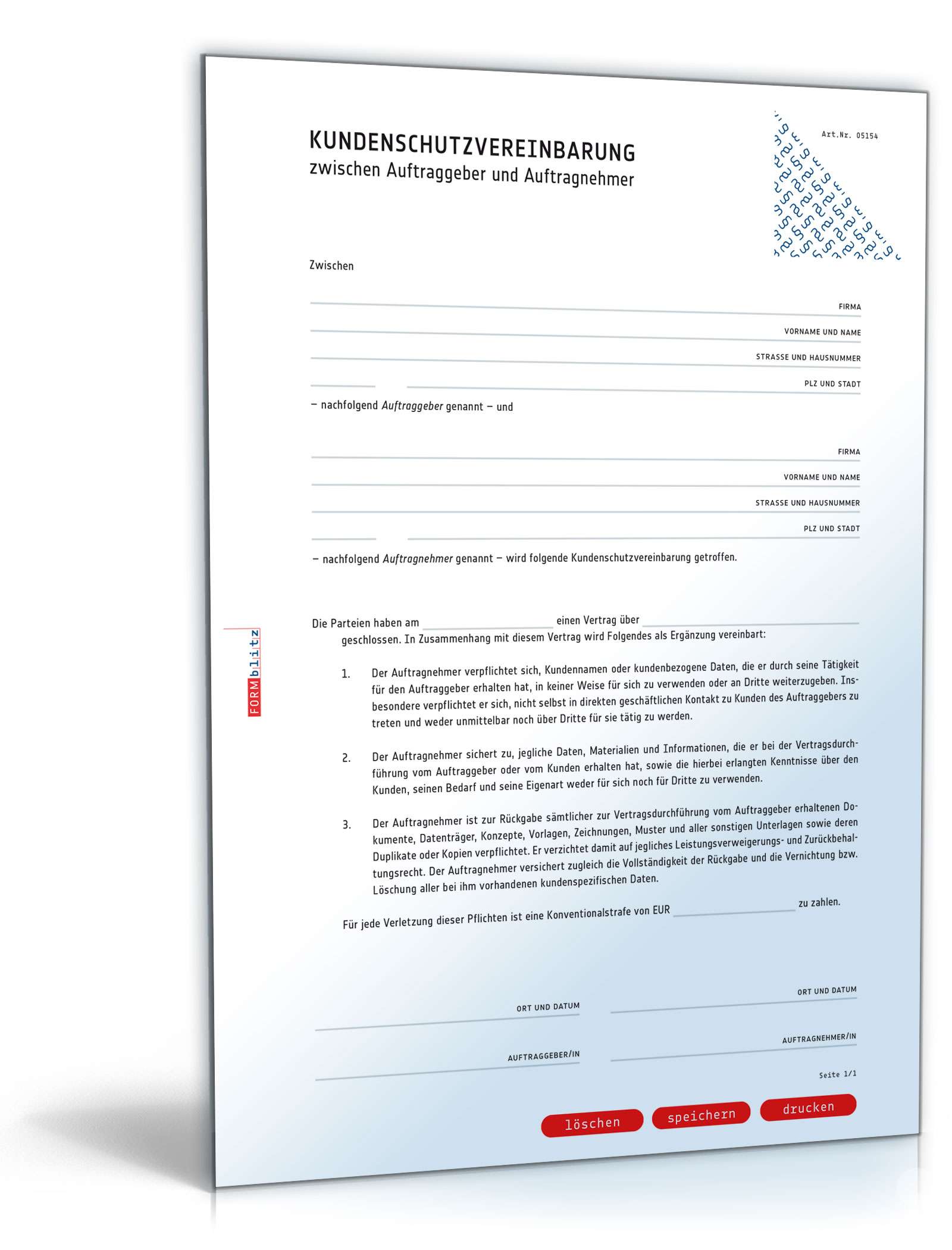 Kundenschutzvereinbarung PDF