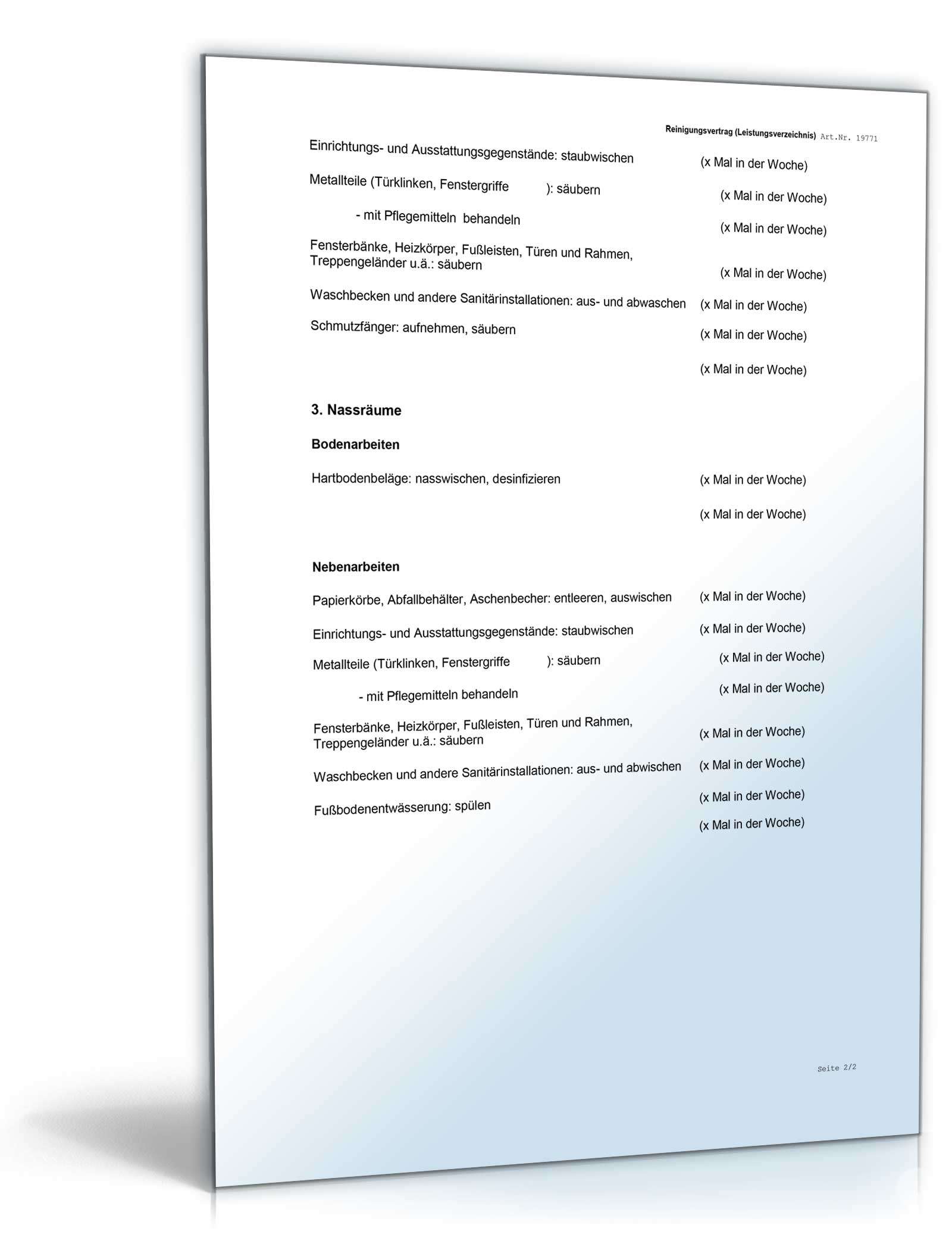 Reinigungsvertrag Word. Seite: 8