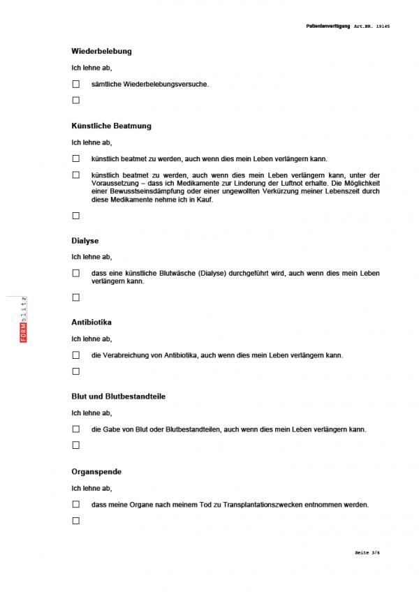 Patientenverfügung (nach österreichischem Recht) Word. Seite: 2